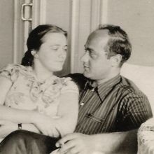 С женой Ниной Мамардашвили. 1955 г. Москва, Ленинградский пр. 62