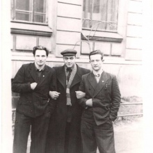 С Л. Чеботаревым и Д. Раджаповым. 1950 г.